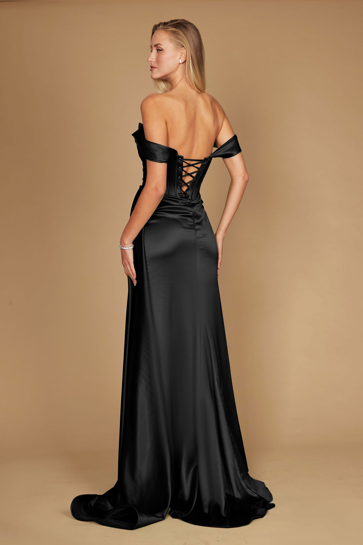 Formal Dresses Long Off Shoulder Formal Prom Evening Dress Black