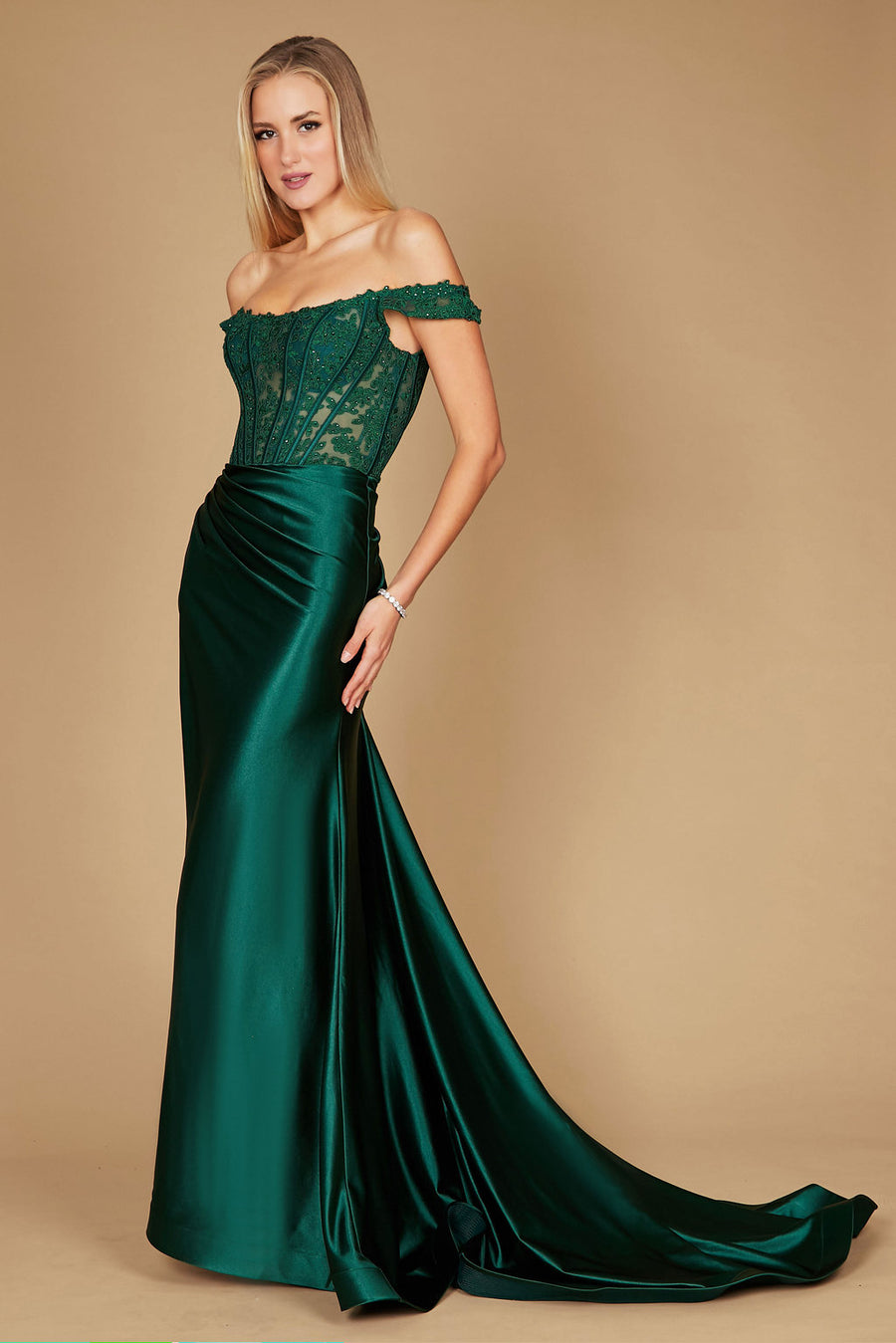 Prom Dresses Long Corset Mermaid Prom Formal Dress Emerald Green