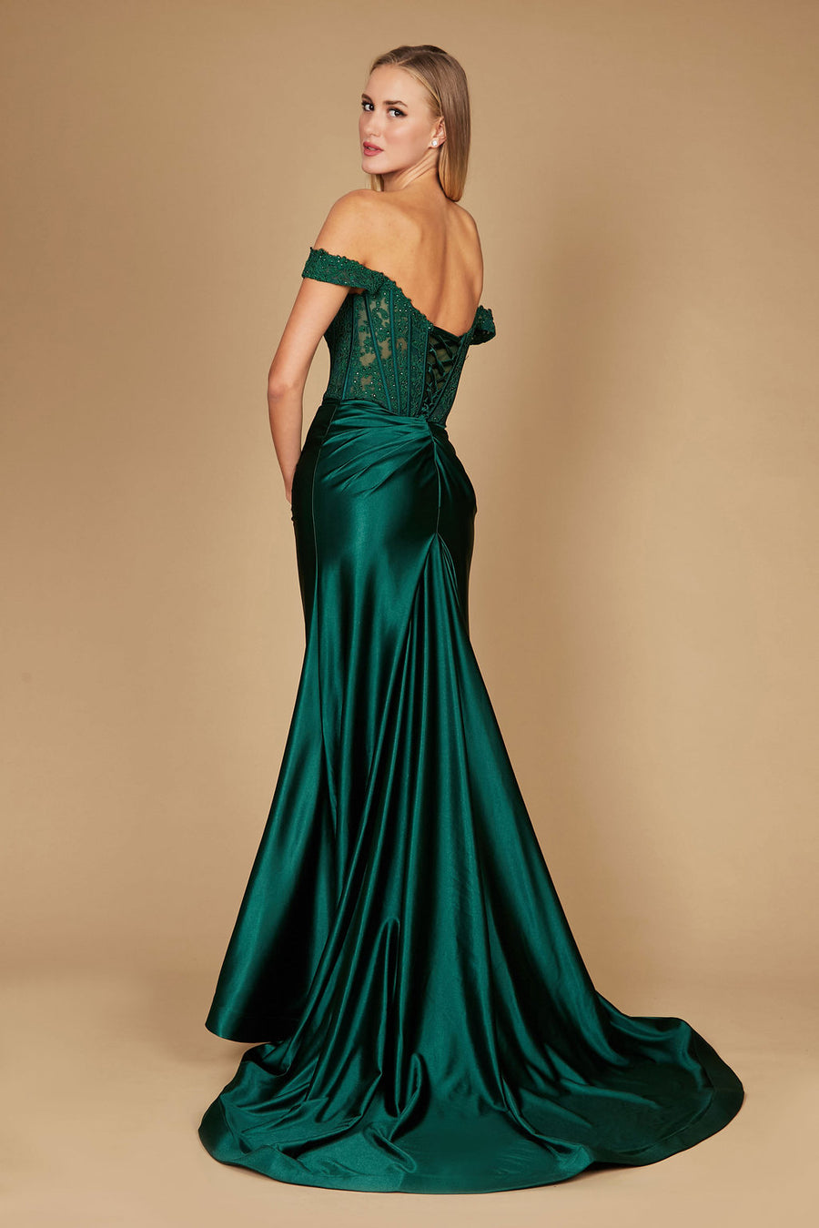 Prom Dresses Long Corset Mermaid Prom Formal Dress Emerald Green