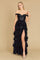 Formal Dresses Long Sequin Sheer Corset Prom Dress Black