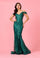 Formal Dresses Off Shoulder Sequin Corset Formal Dress Emerald Green