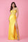 Prom Dresses Long Beaded Formal Corset Prom Dress Yellow Yellow