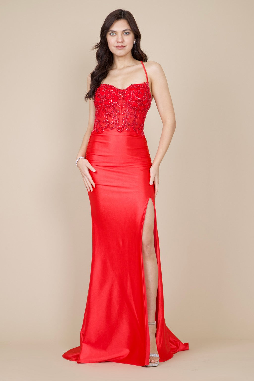 Prom Dresses Open Back Long Sexy Formal Prom Dress Red Red