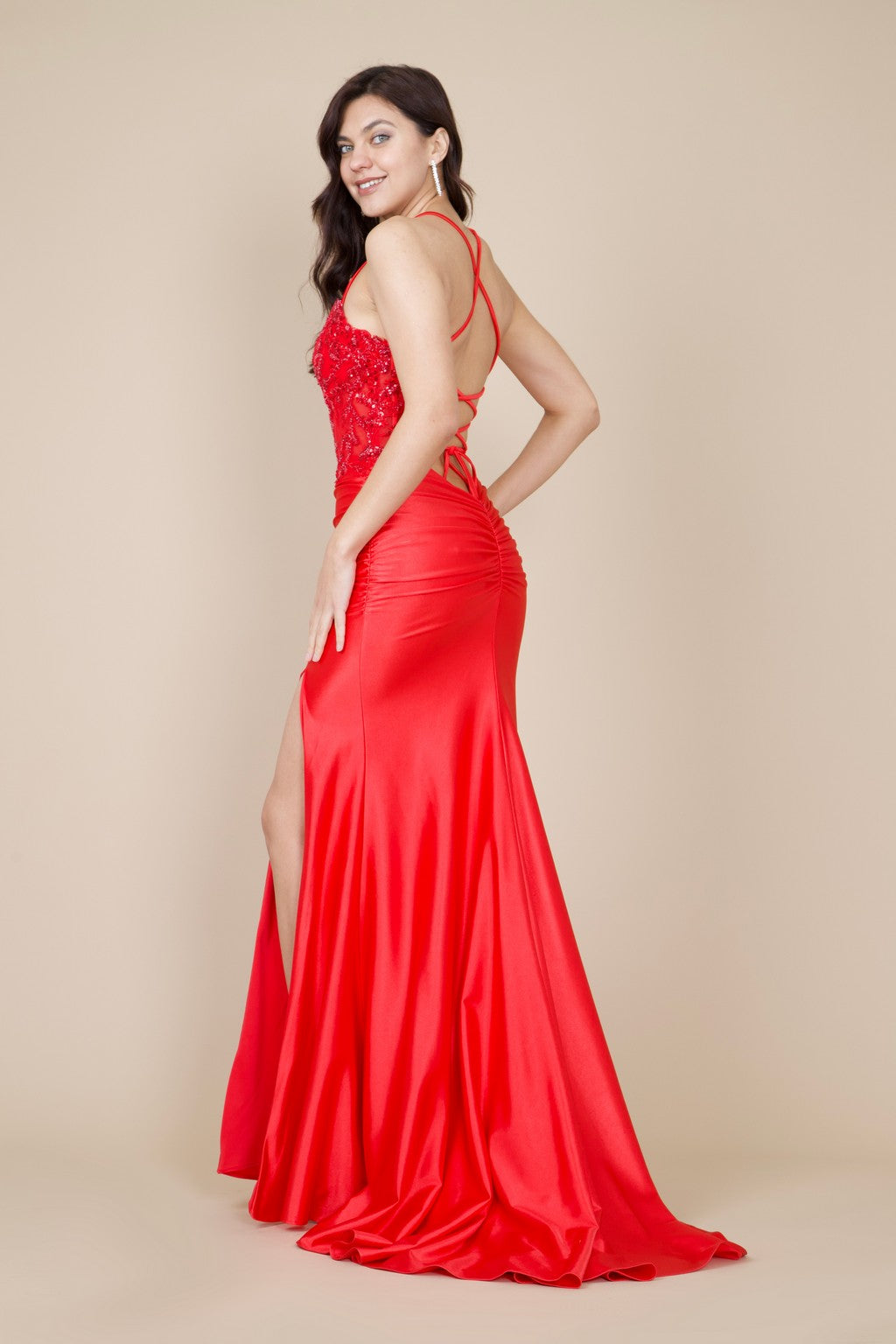 Prom Dresses Open Back Long Sexy Formal Prom Dress Red Red