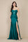 Prom Dresses Long Strapless Corset Fitted Gown with Keyhole Dress Emerald Green