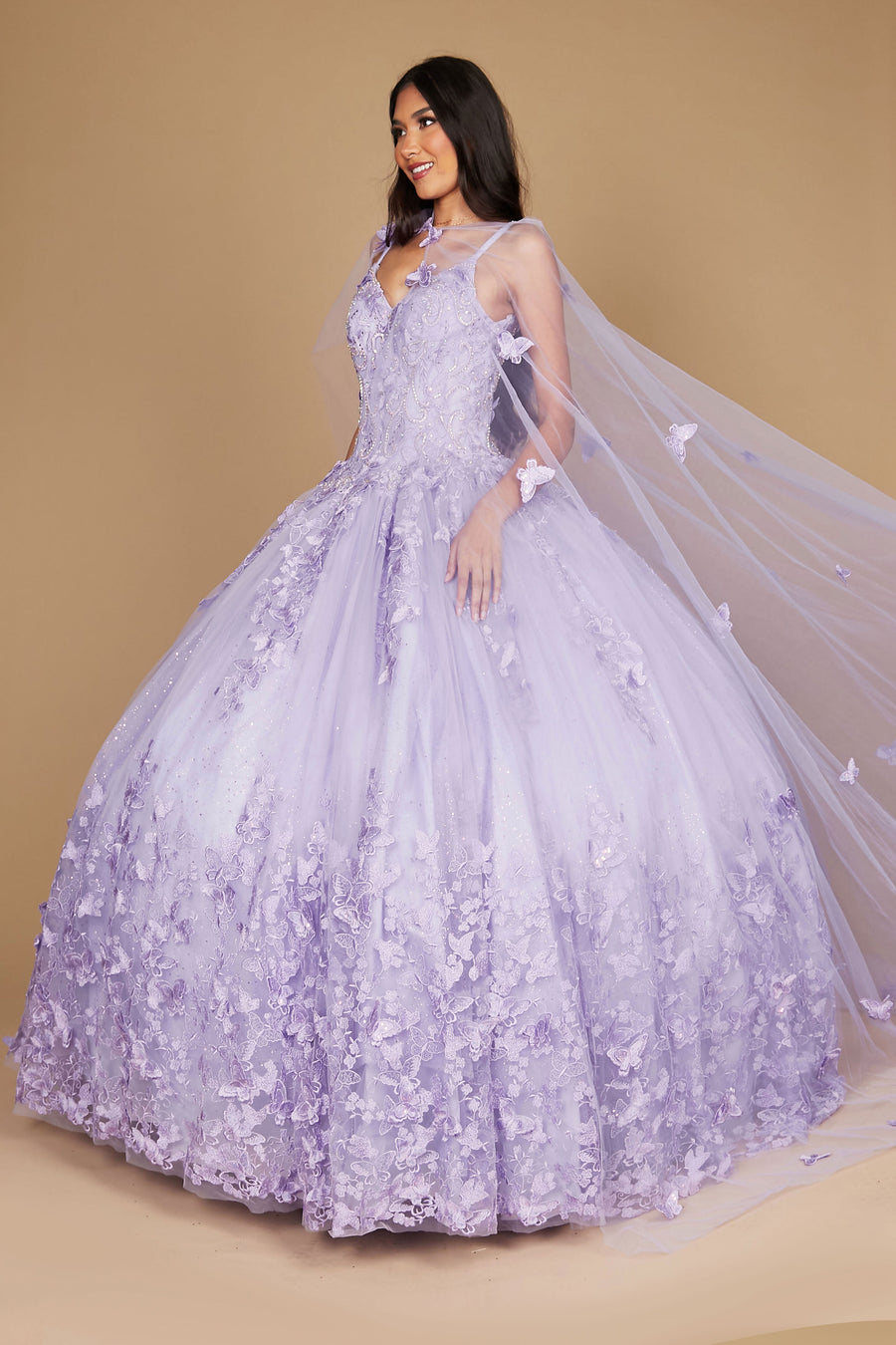 Quinceniera Dresses Sleeveless Long Quinceanera Dress Lilac