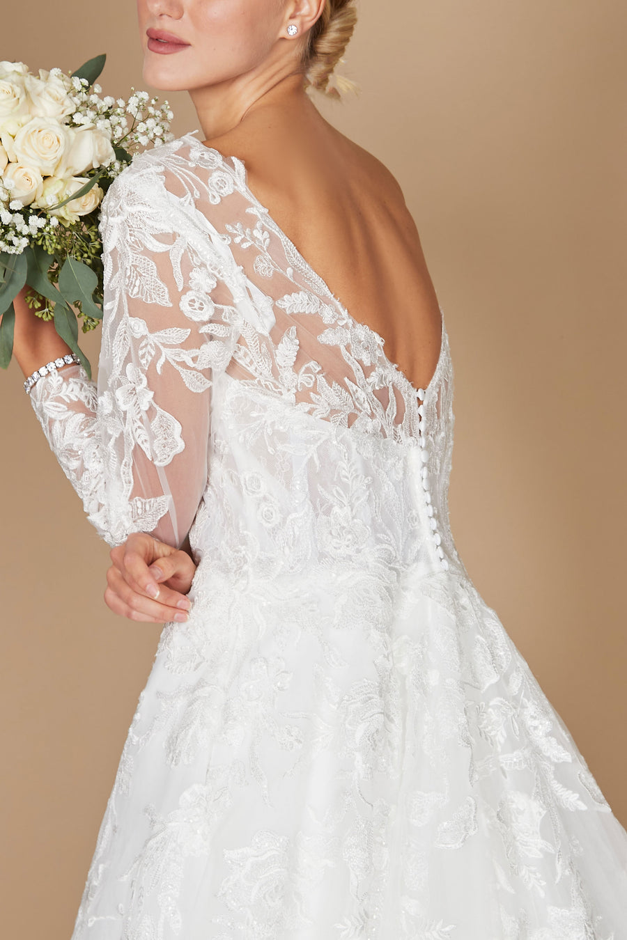 Wedding Dresses Long Sleeve Wedding Dress Off White