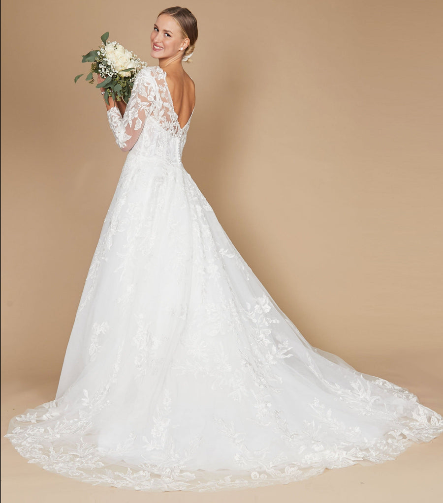 Wedding Dresses Long Sleeve Wedding Dress Off White