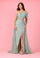 Formal Dresses Dylan & Davids Long Couture Hand Beaded Cold Shoulder Formal Dress Sage