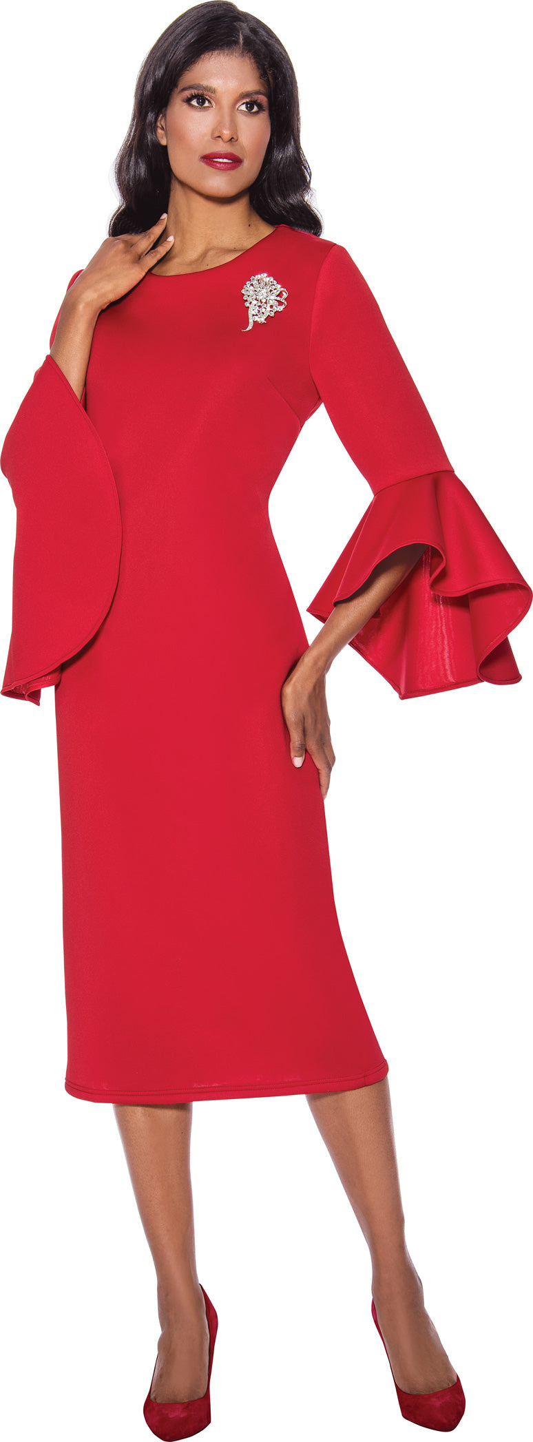 Mother of the Bride Dresses Mother of the Bride Cocktail Midi Dress Red