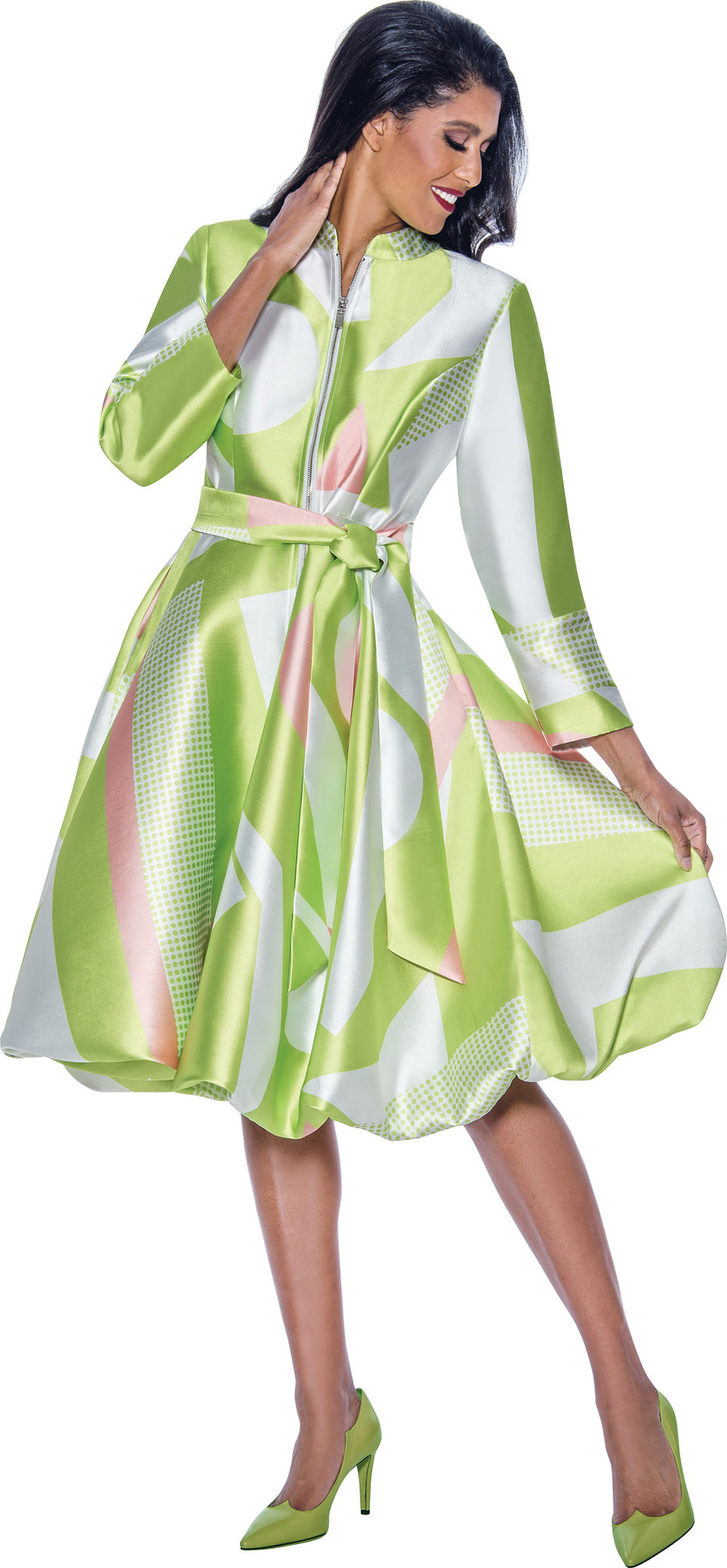 Cocktail Dresses Long Sleeve Formal Short Cocktail Dress Pink/Lime