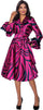 Cocktail Dresses Short Long Sleeve Cocktail Dress Magenta/Navy