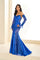 Prom Dresses Sequin Long Lace Formal Mermaid Prom Dress Royal Blue