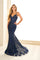 Prom Dresses Long Formal Mermaid Sequin Prom Dress Navy Blue