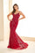 Prom Dresses Long Formal Mermaid Sequin Prom Dress Wine