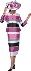 Plus Size Dresses Stripe Mother of the Bride Two Piece Button Dress Multi