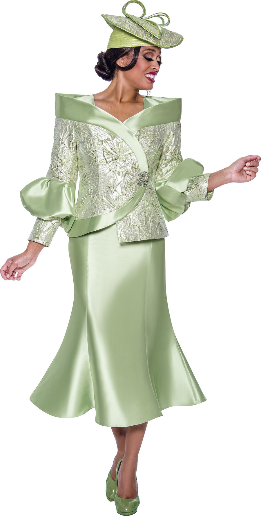 Mother of the Bride Dresses Tea Length Mother of the Bride Church Suit Green