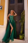 Prom Dresses Sequin Prom Glitter Formal Long Dress Forest Green