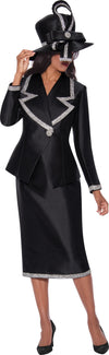 Mother of the Bride Dresses Two Piece Plus Size Mother of the Bride Jacket Skirt Set Black