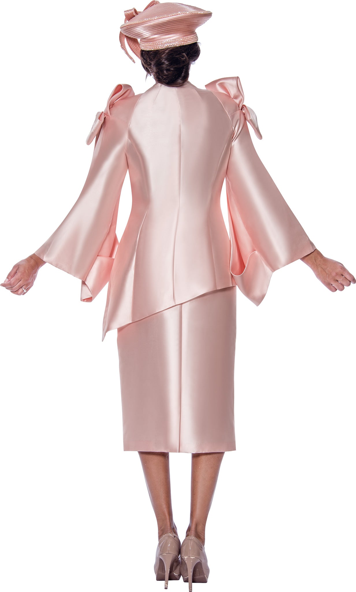 Mother of the Bride Dresses Ribbon Mother of the Bride Two Piece Jacket Skirt Set Pink