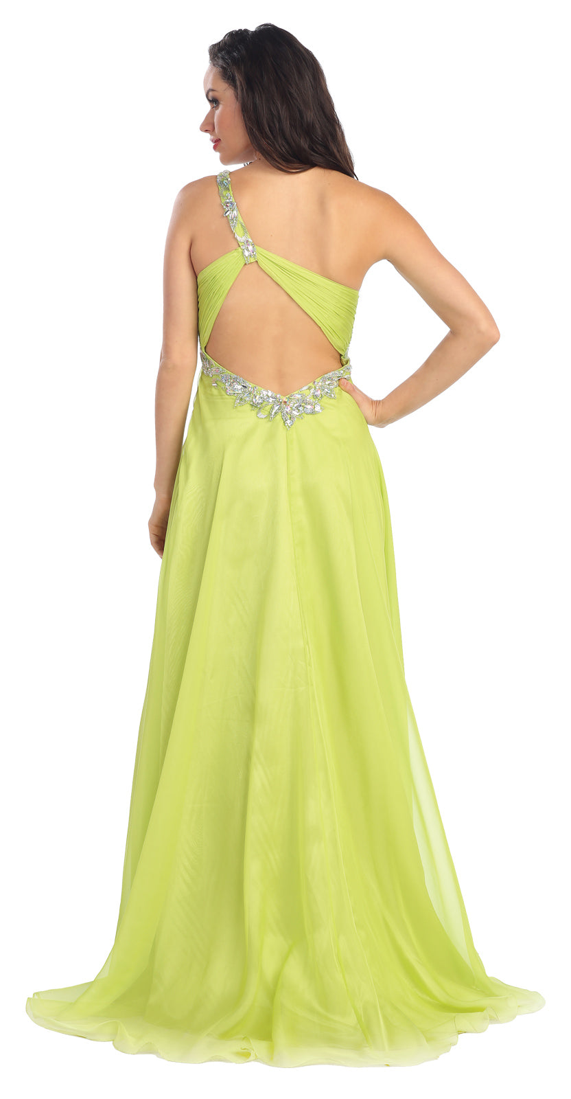 Prom Long One Shoulder Chiffon Formal Dress