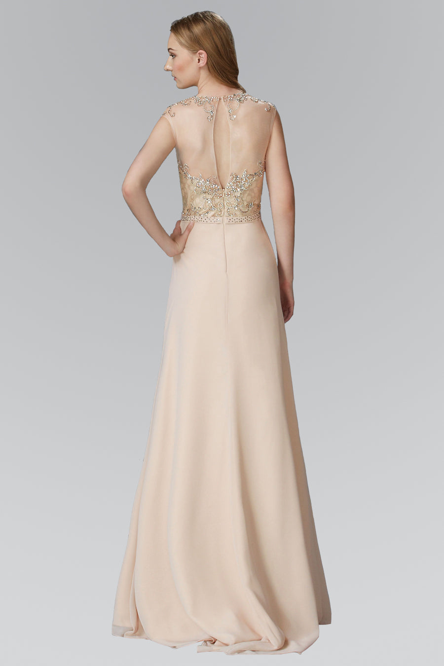 Long Prom Dress Formal Evening Gown - The Dress Outlet Elizabeth K Gold