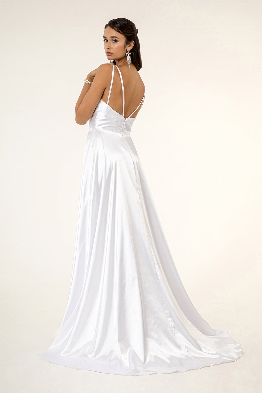 Wedding Dresses A Line Long Wedding Dress White