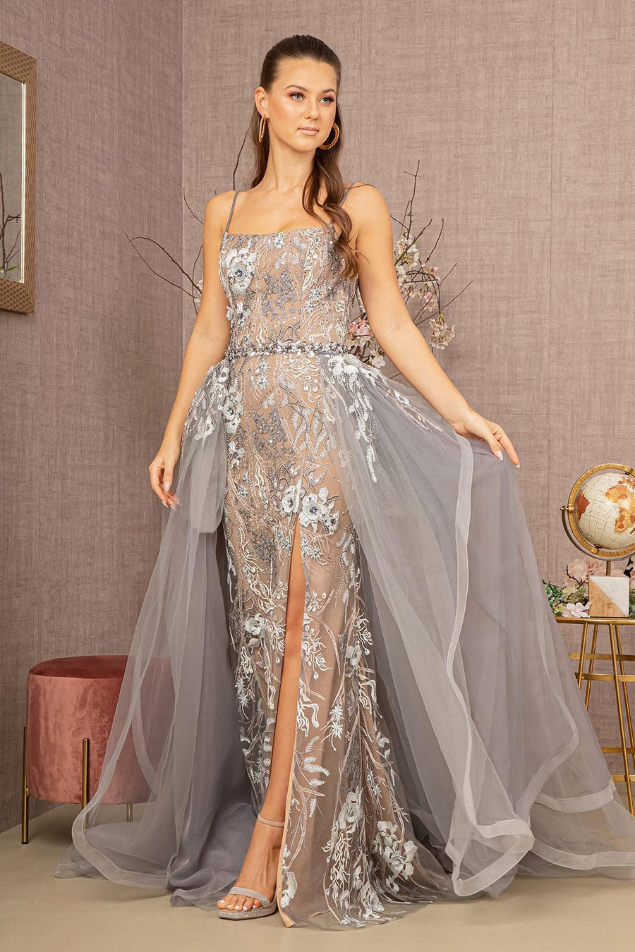 Prom Dresses Prom Long Formal Gown Cappuccino Gray