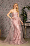 Prom Dresses Prom Waist Drape Mermaid Long Dress Mauve