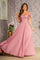 Mother of the Bride Dresses 3D Flower A line Long Mother of the Bride Dress Dusty Rose