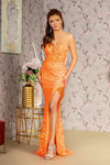 Prom Dresses Prom Mermaid Side Slit Long Dress Orange