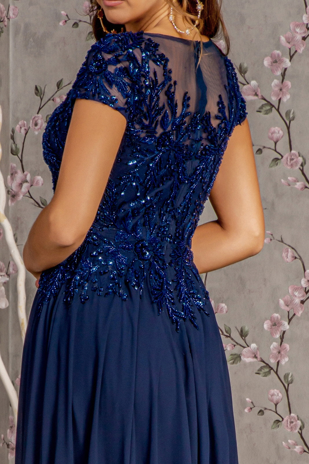 Mother of the Bride Dresses Sequin A line Long Mother of the Bride Dress Navy