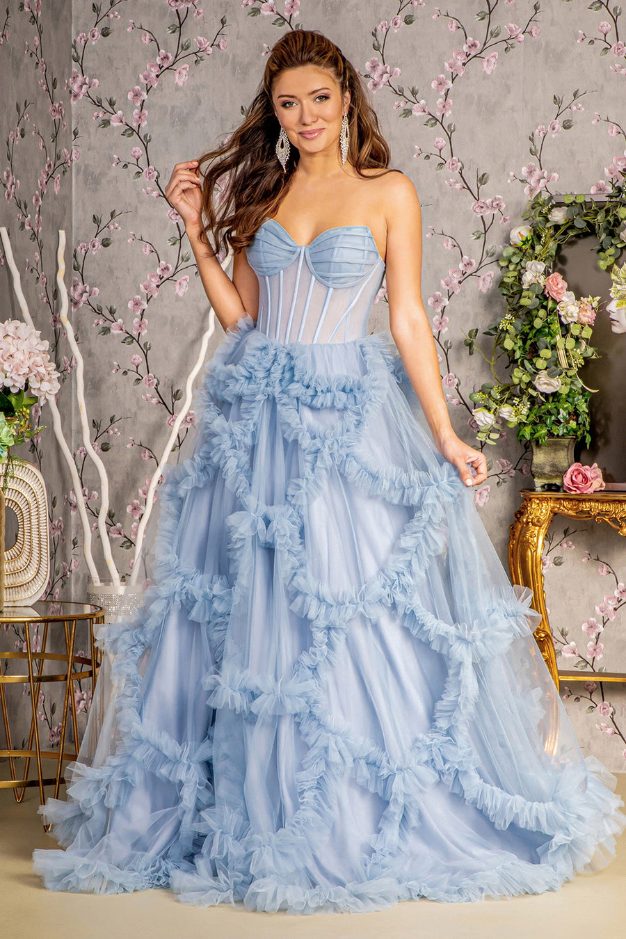 Long Prom Formal A Line Evening Dress