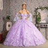 Quinceniera Dresses Long Trumpet Sleeves Quinceanera Ball Gown Lilac