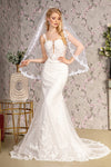 Wedding Dresses Sequin Sheer Mermaid Wedding Gown Ivory