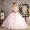 Quinceniera Dresses Jewel Glitter Ruffled Quinceanera Ball Gown Pink