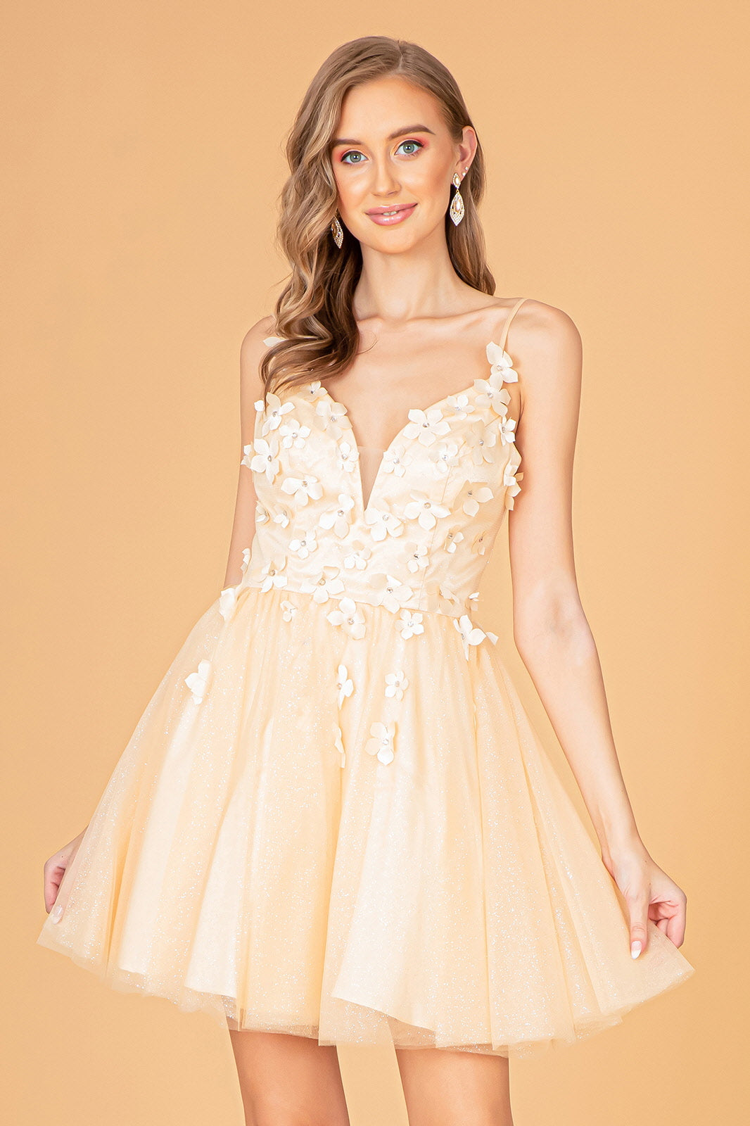 Cocktail Dresses Babydoll Homecoming Short Dress Champagne