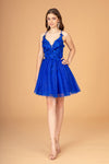 Cocktail Dresses Babydoll Homecoming Short Dress Royal Blue