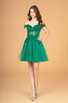 Cocktail Dresses Babydoll Homecoming Short Dress Green