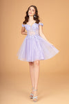 Cocktail Dresses Babydoll Homecoming Short Dress Lilac