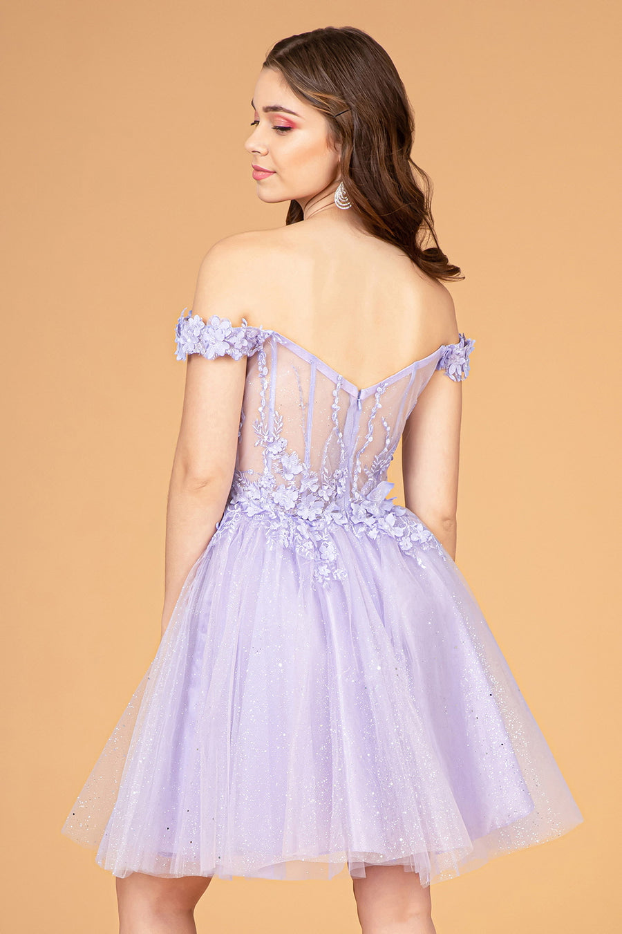 Cocktail Dresses Babydoll Homecoming Short Dress Lilac