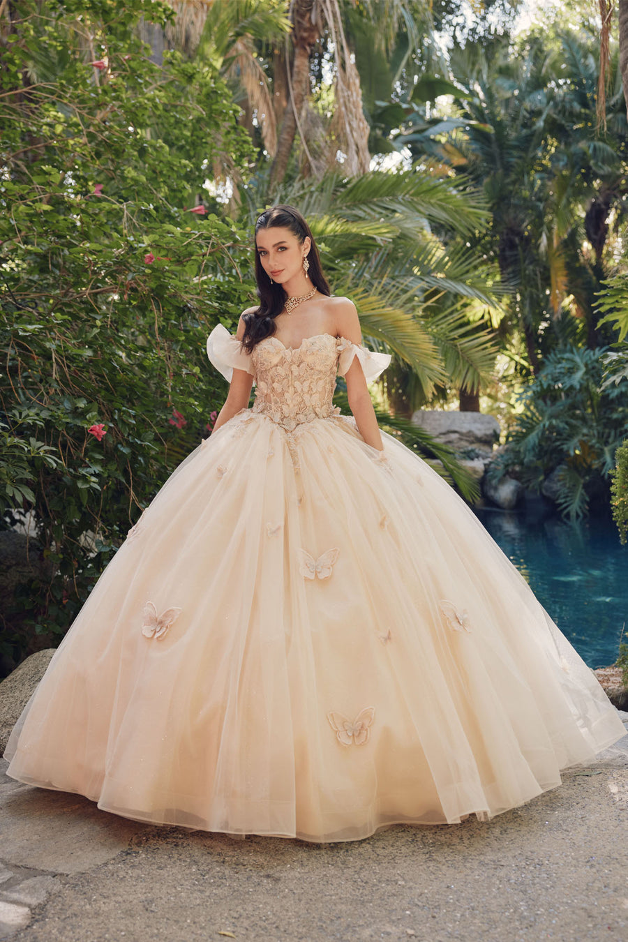 Quinceniera Dresses  Princess Quinceanera Ball Gown Champagne