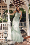 Prom Dresses  Corset Boning Mermaid Formal Long Prom Dress Sage Green