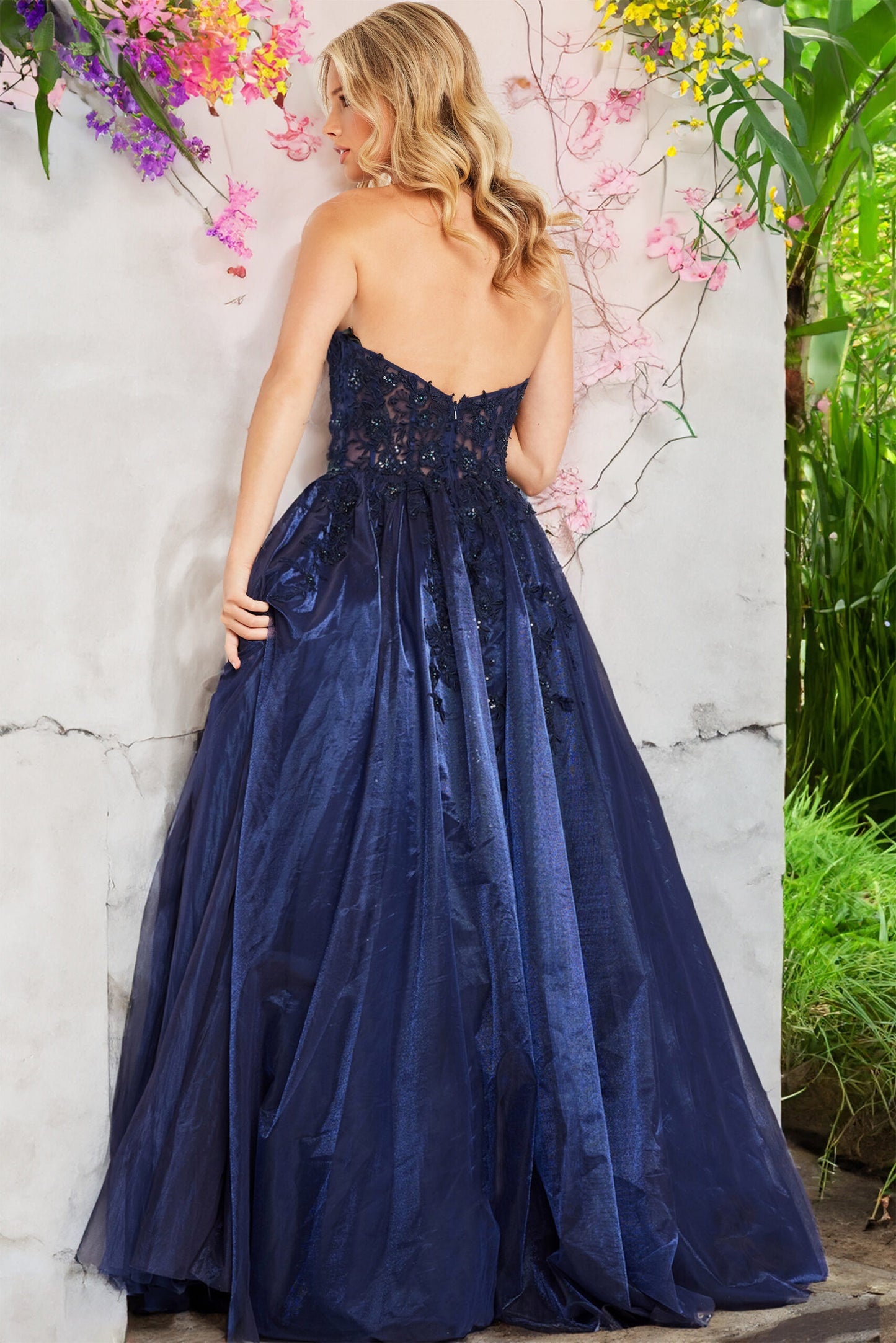 Prom Dresses Jovani 00915 Long Prom Ball Gown Navy