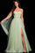 Prom Dresses Beaded Long Formal A Line Pleated Prom Dress Mint