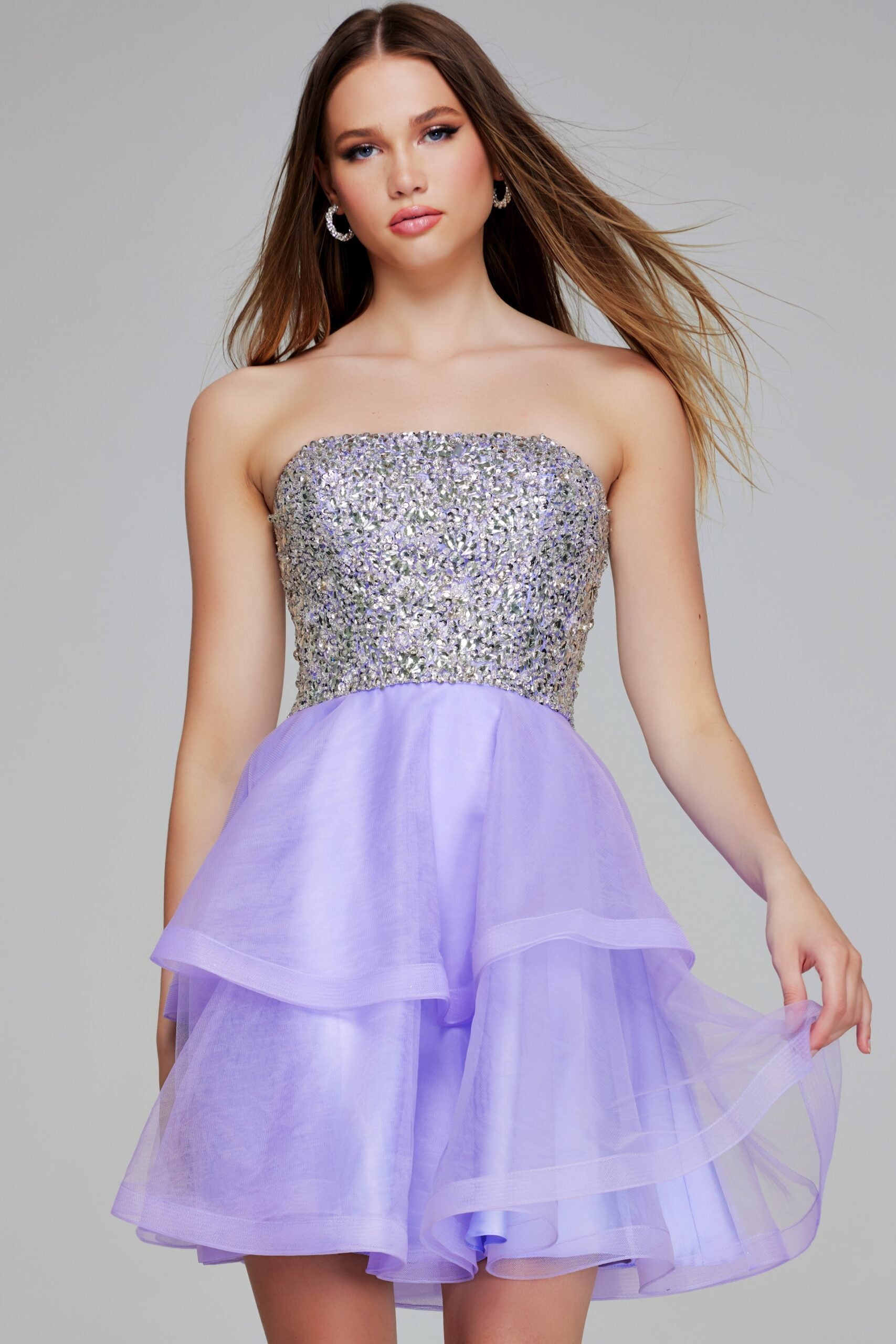 Lavender Jovani K23666 Homecoming Short Cocktail Sequin Mini Dress for  $550.0 – The Dress Outlet