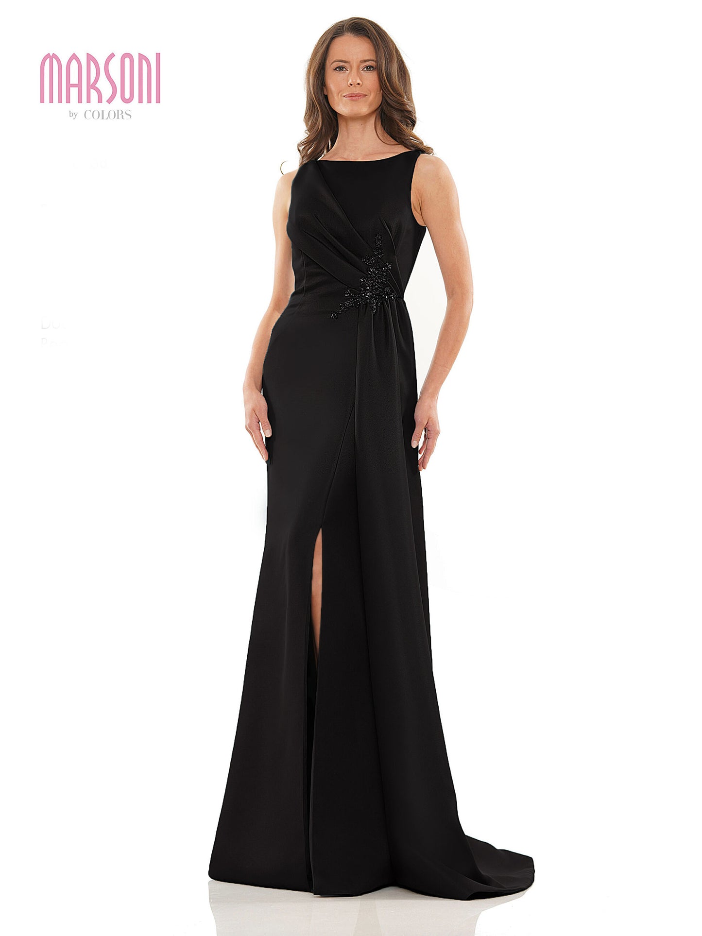 Marsoni Long Sleeveless Formal Dress 1186 - The Dress Outlet Black