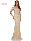 Formal Dresses Long Beaded Off Shoulder Formal Dress Mink Champagne