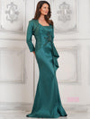 Mother of the Bride Dresses Long Beaded Ruffle Mother of the Bride Jacket Dress Deep Green