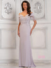 Mother of the Bride Dresses Fitted Mother of the Bride Long Beaded Dress Silver